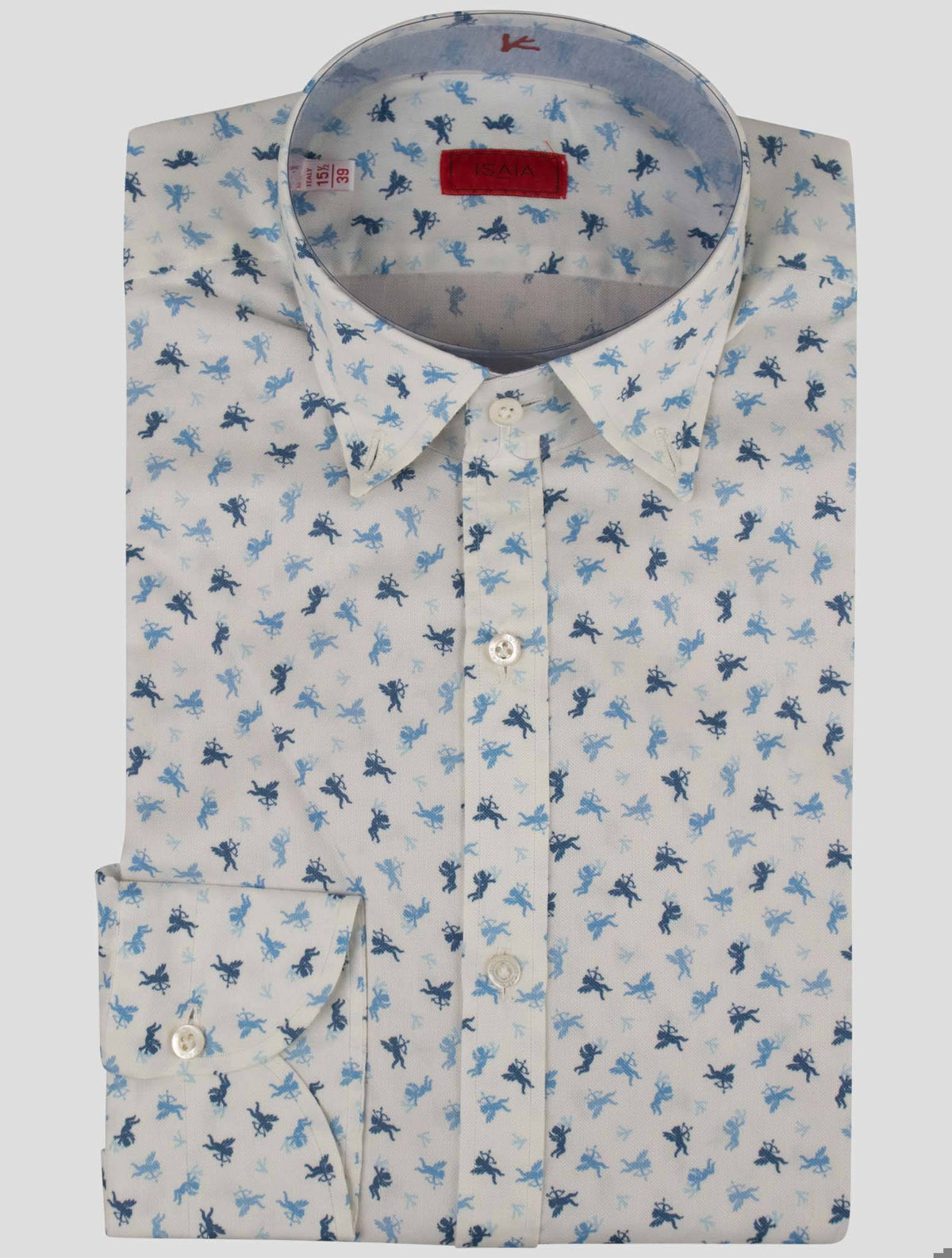 Isaia White Cotton Shirt