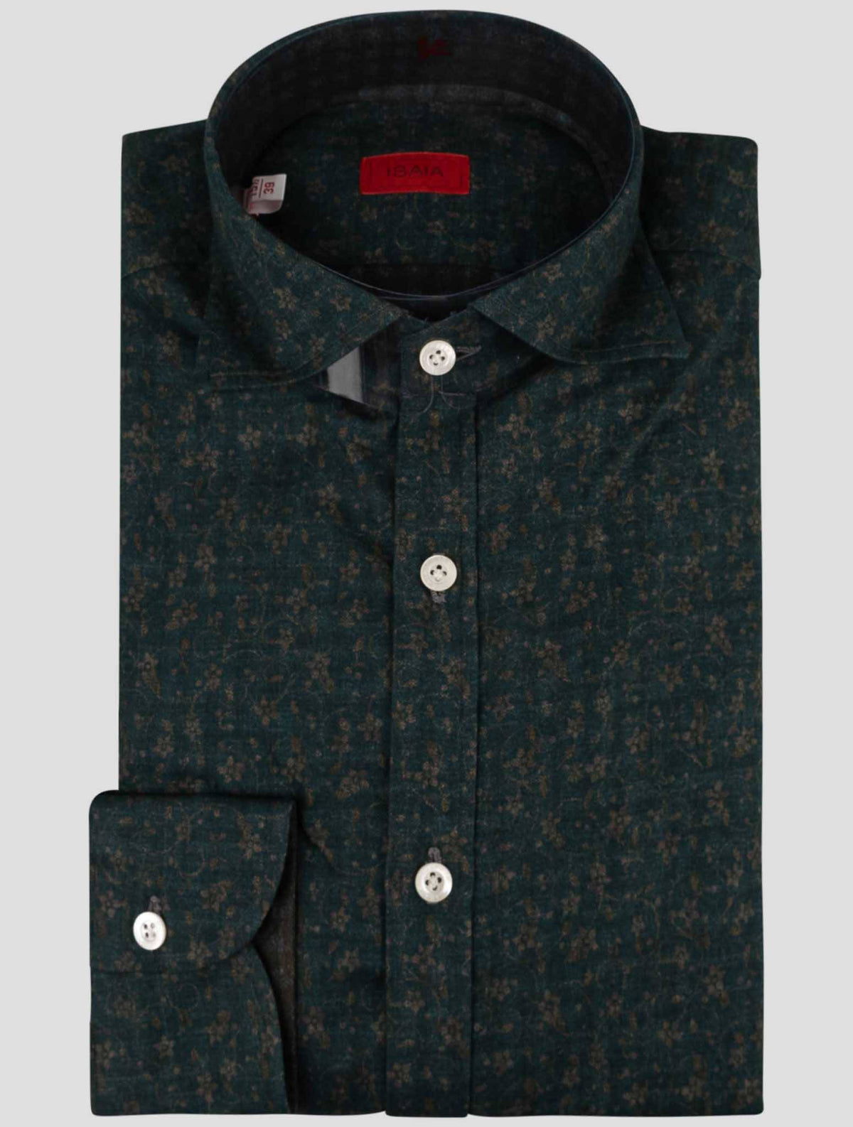 Isaia Green Cotton Shirt
