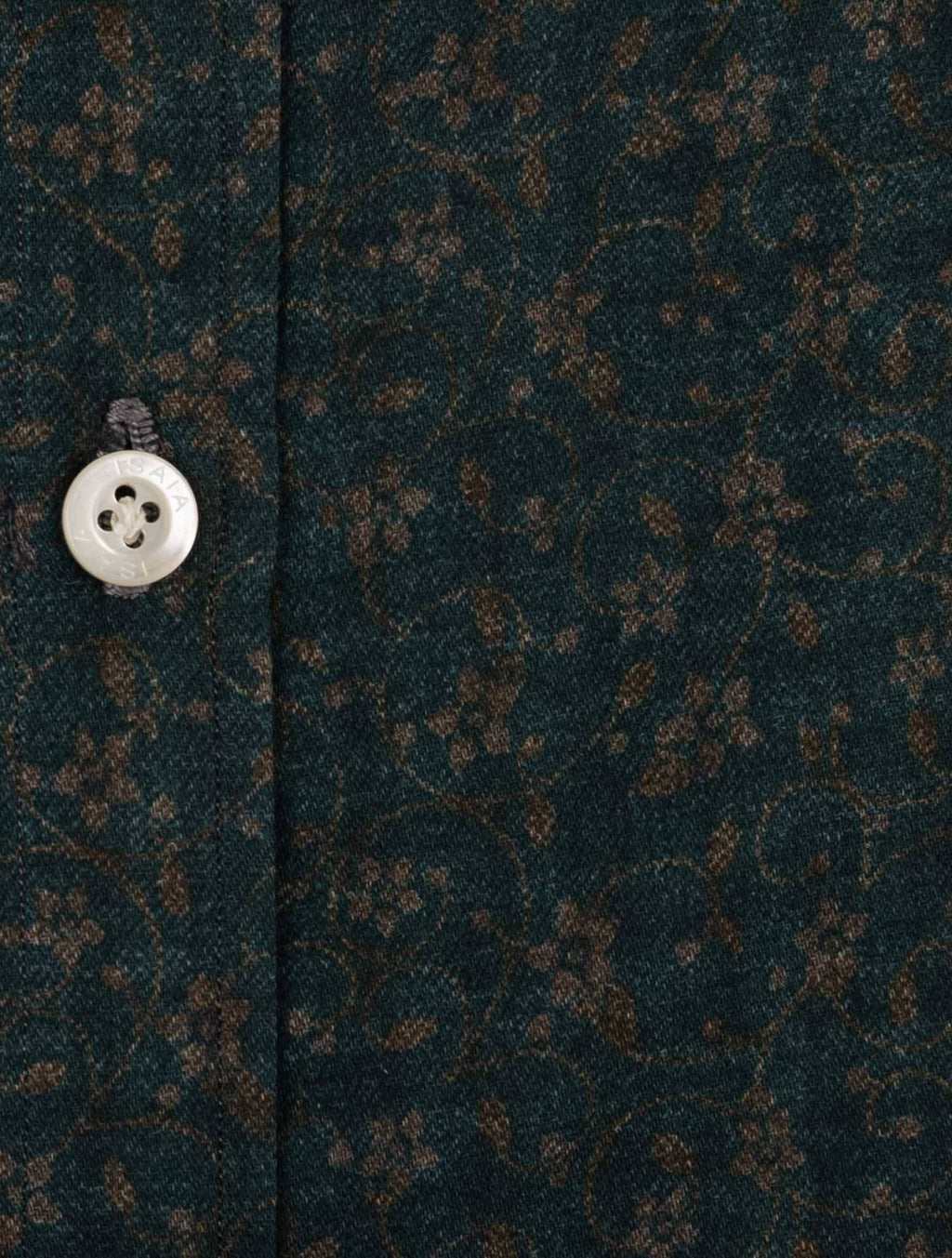 Isaia Isaia Green Cotton Shirt Green