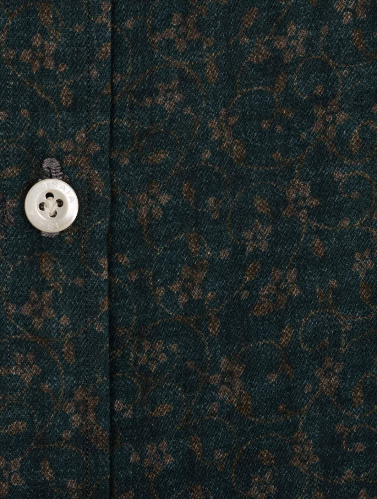 Isaia Isaia Green Cotton Shirt Green