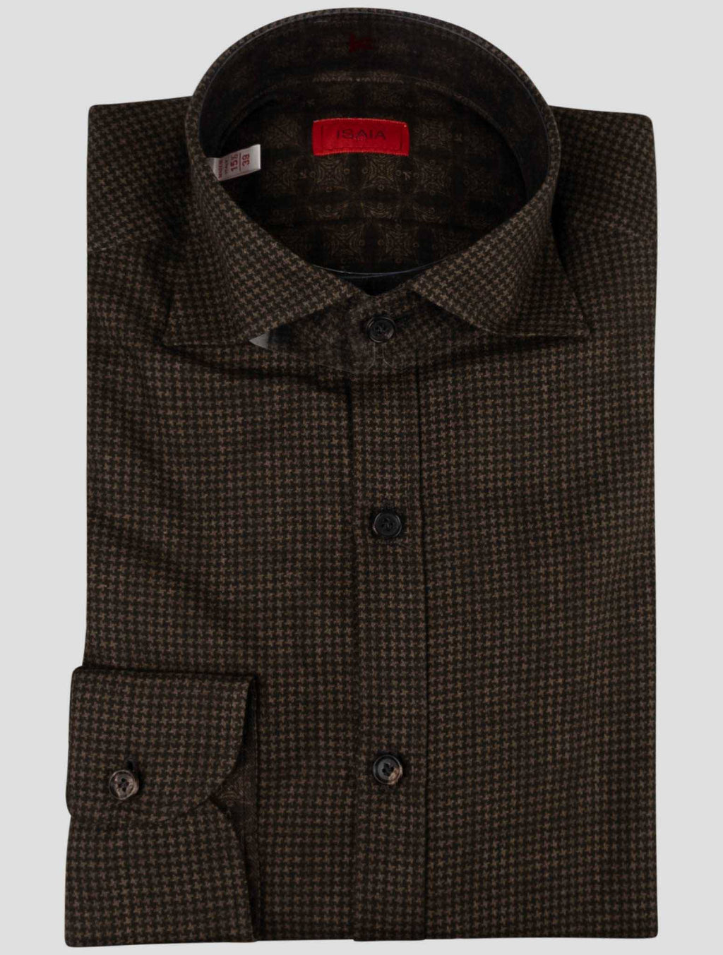 Isaia Isaia Brown Cotton Shirt Brown 000