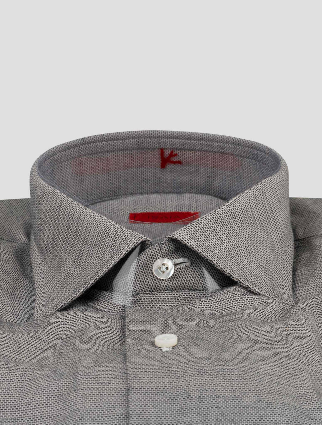 Isaia Isaia Gray Cotton Cashmere Shirt Gray 001