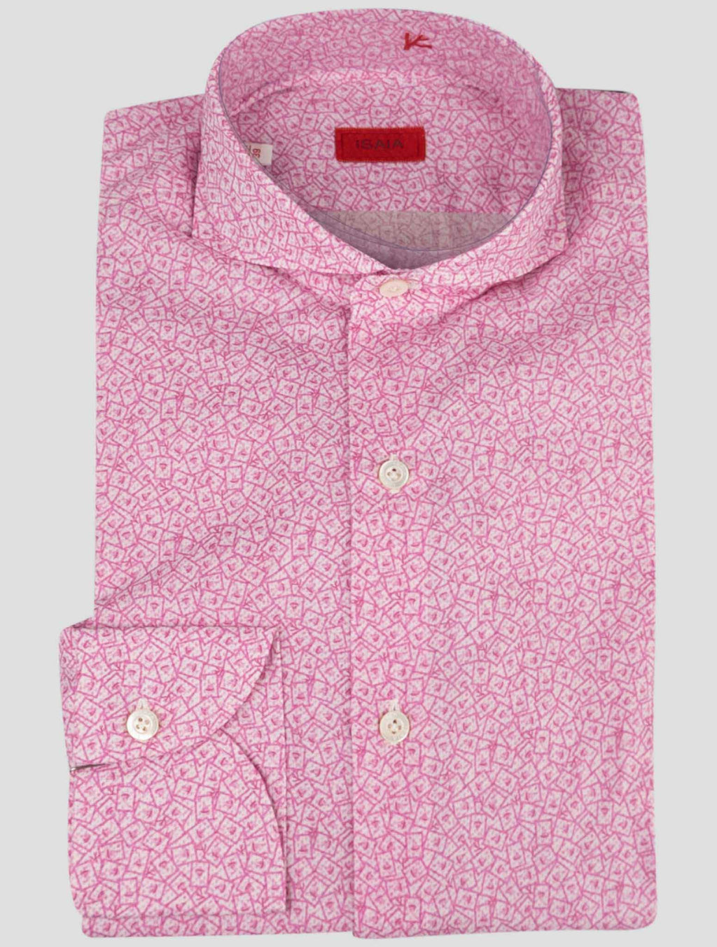 Isaia Pink Cotton Shirt