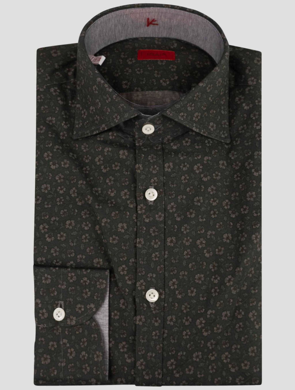 Isaia Green Cotton Shirt