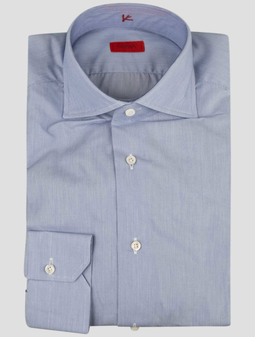 Isaia Light Blue Cotton Shirt