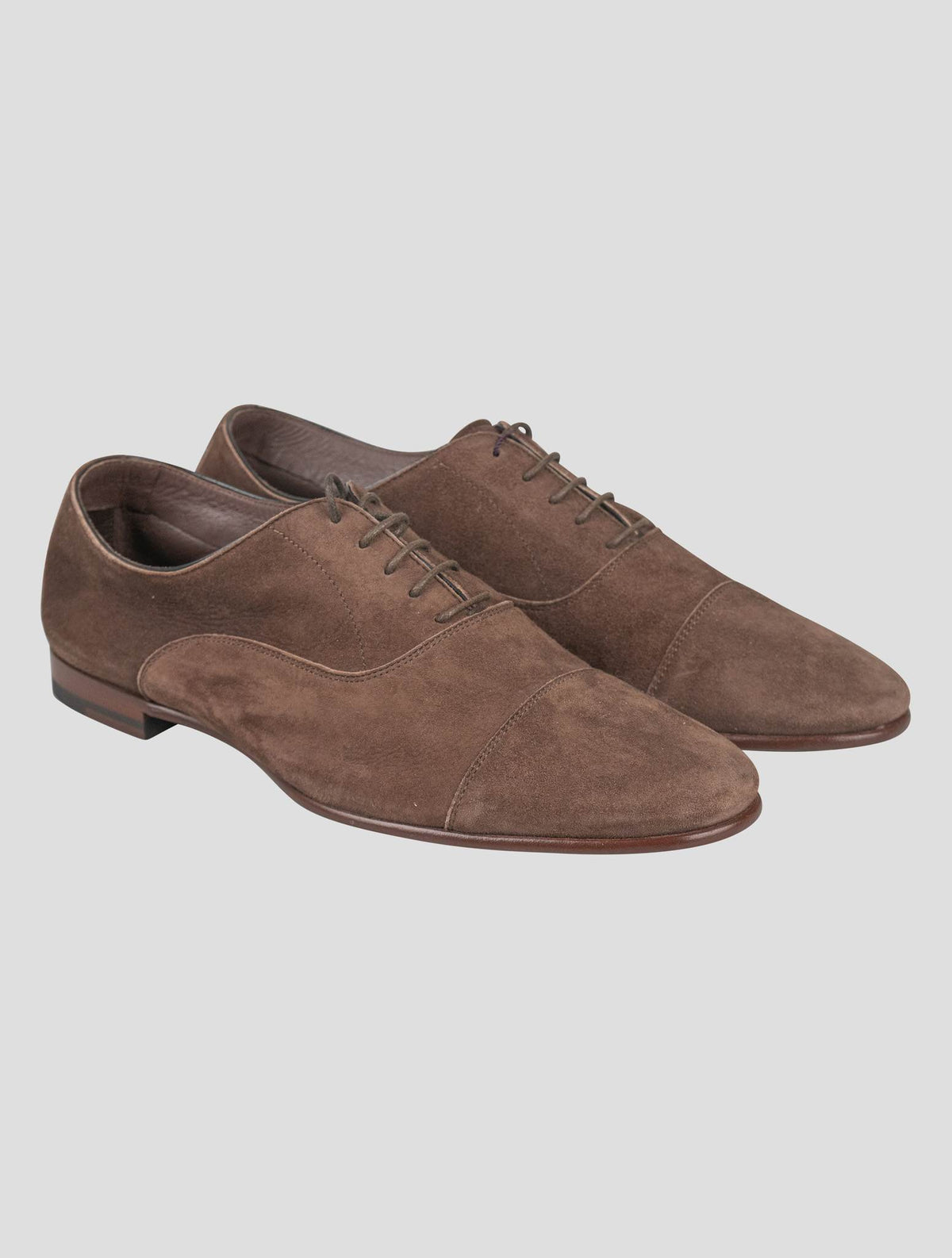 Isaia Brown Leather Suede Dress Shoes