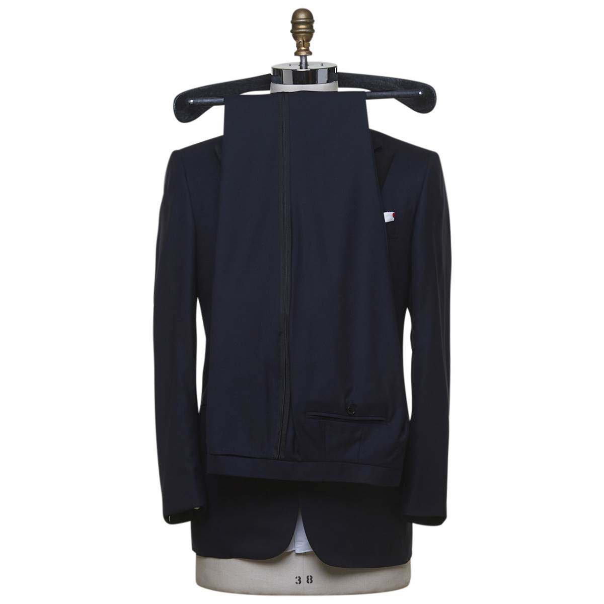 Kiton KITON Dark Blue Wool 14 Micron Suit Dark Blue 001