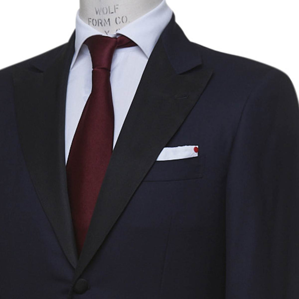 KITON Dark Blue Wool 14 Micron Suit