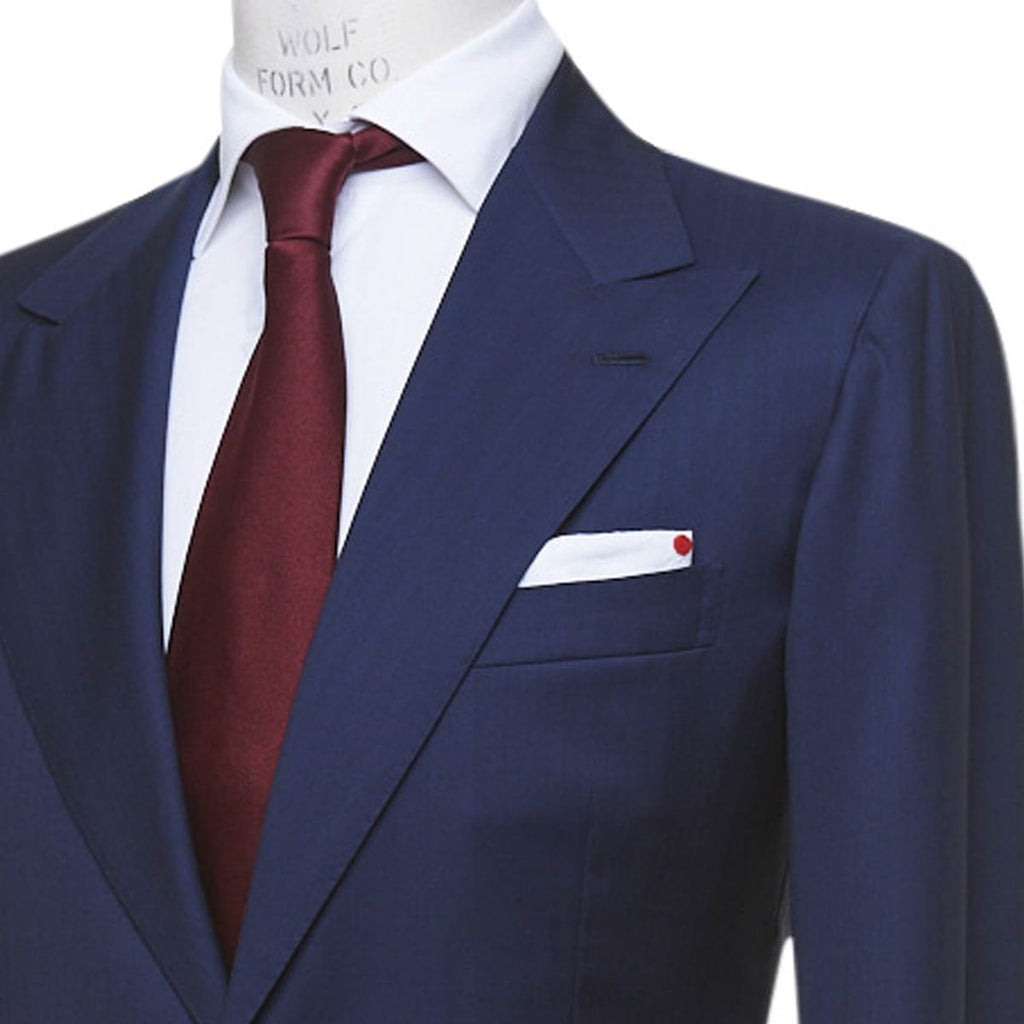 KITON Blue Virgin Wool Silk Suit EVO