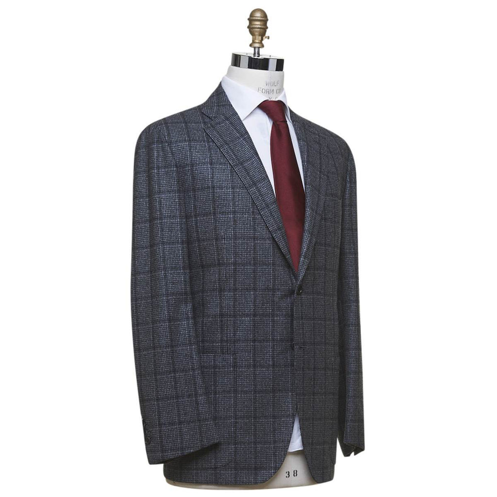 KITON Gray Cashmere Silk Suit