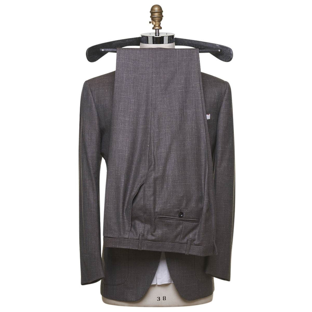 Kiton KITON Gray Wool Silk Linen Suit Gray 001
