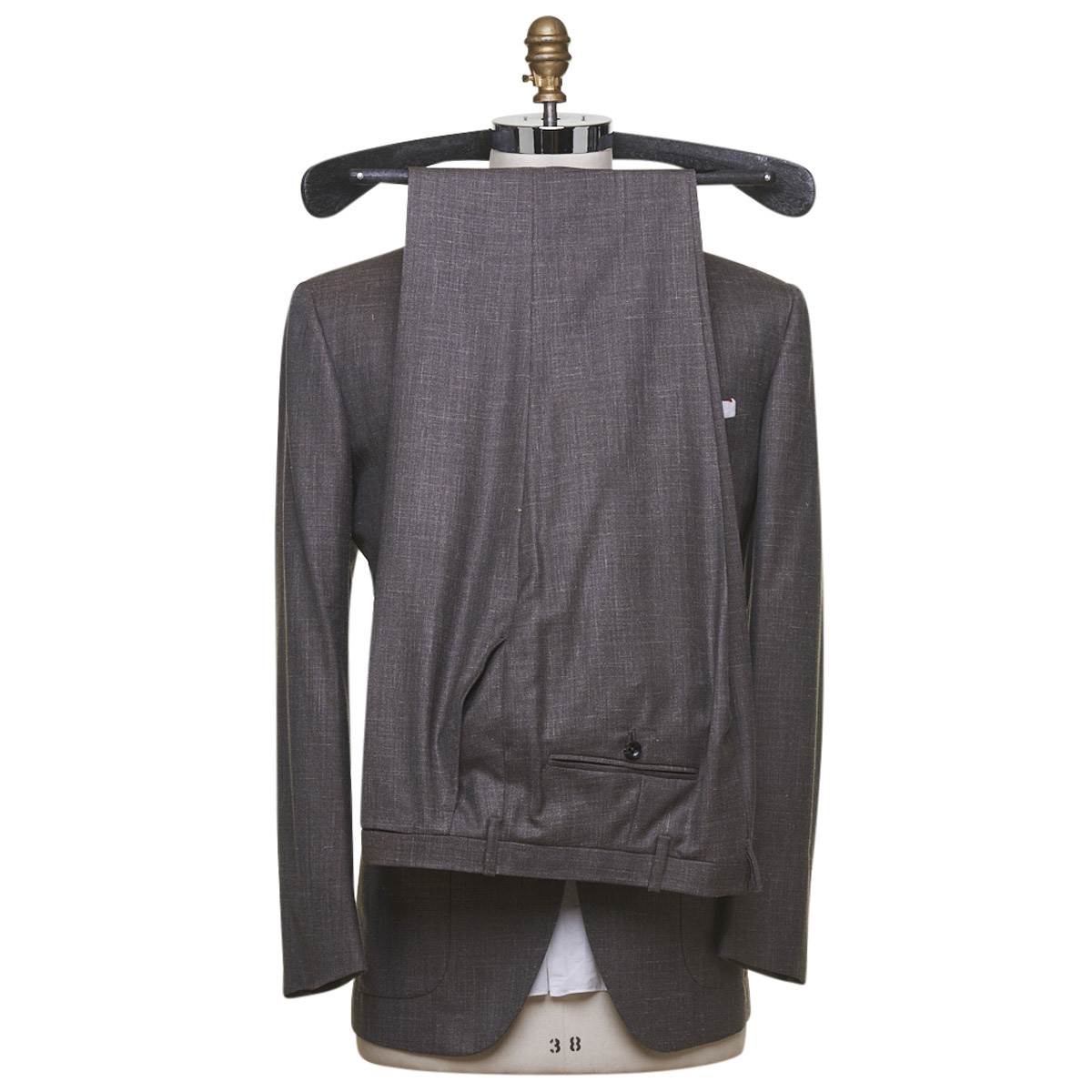 Kiton KITON Gray Wool Silk Linen Suit Gray 001