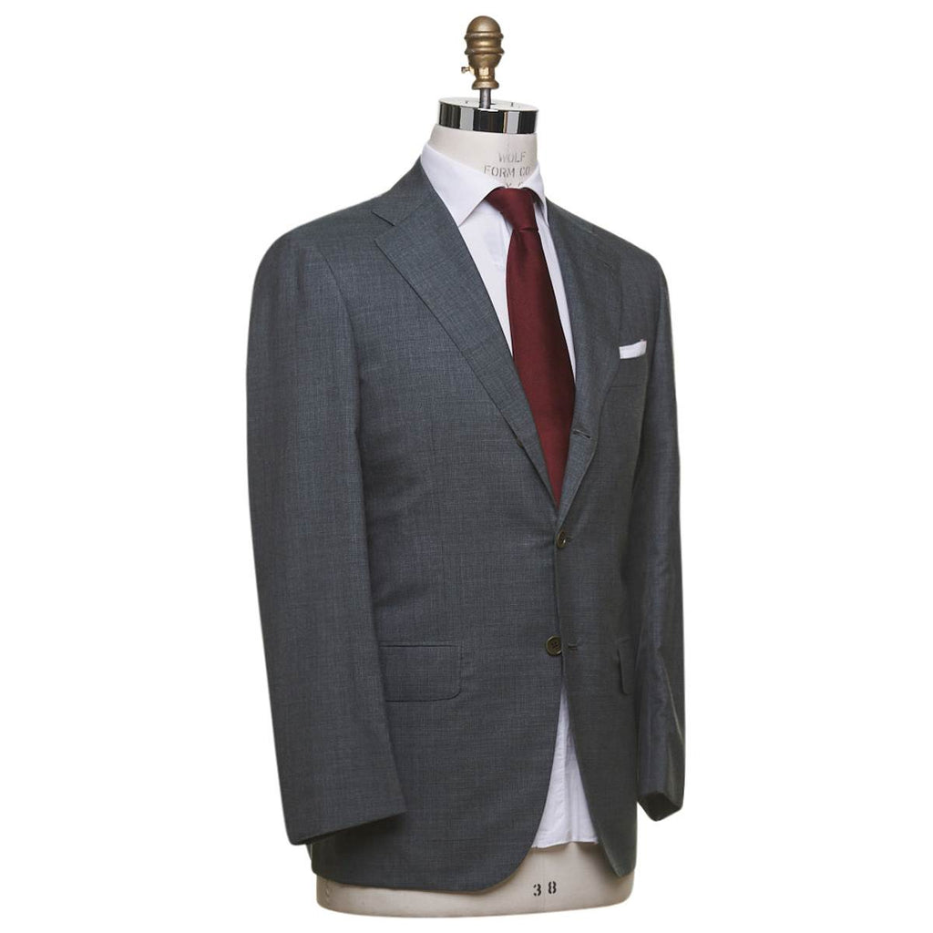 KITON Green Cashmere Silk Suit