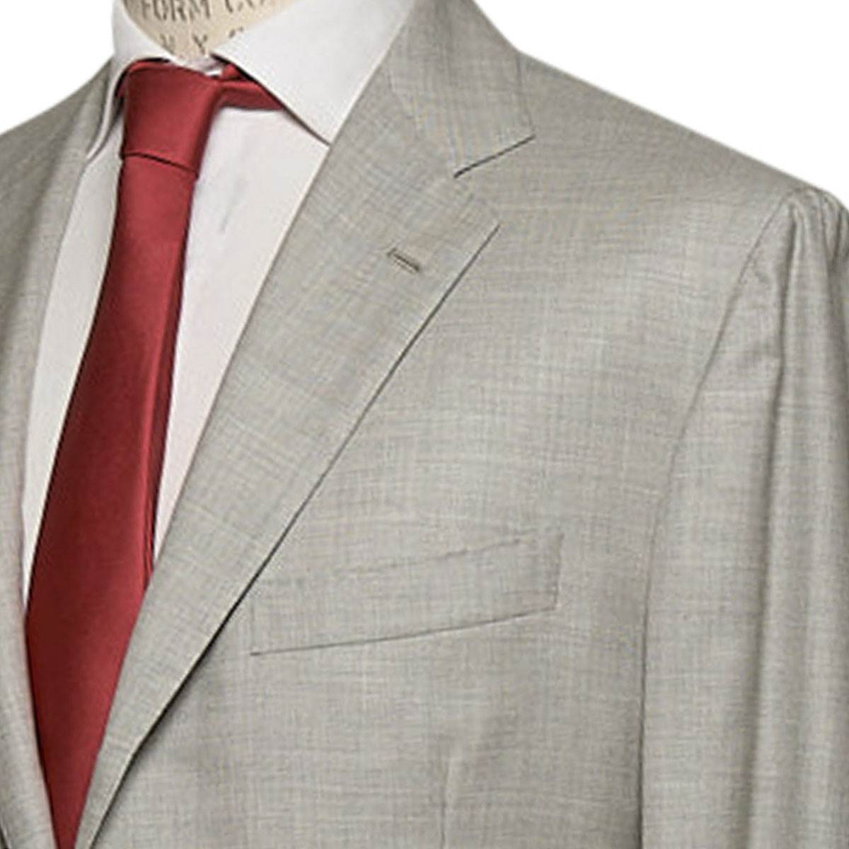 KITON Light Gray Cashmere Suit