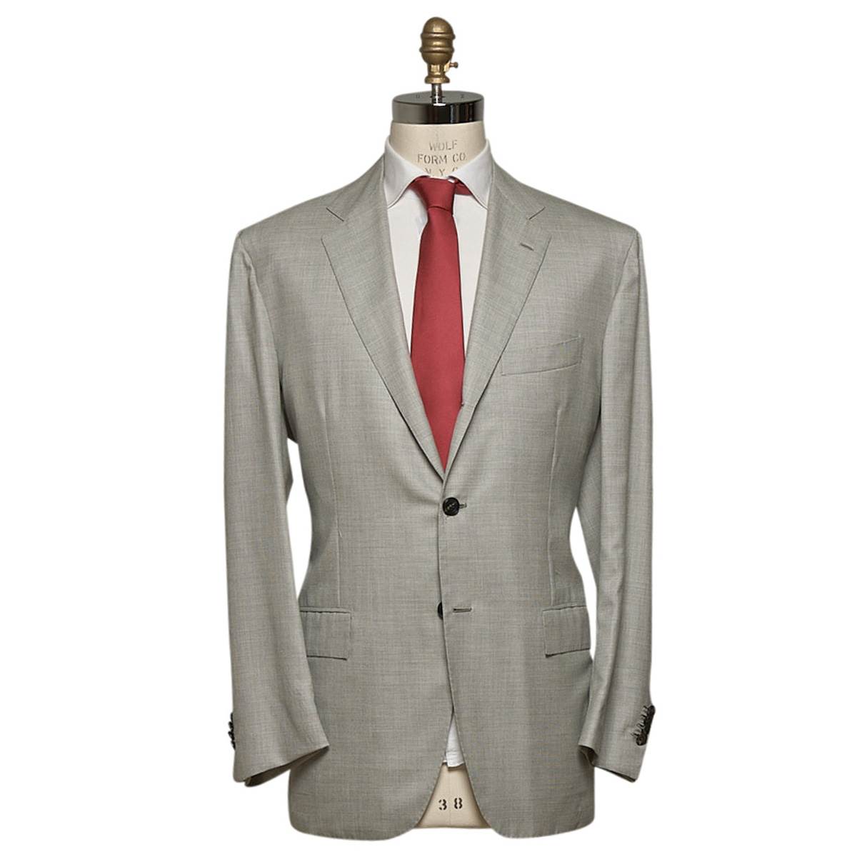 KITON Light Gray Cashmere Suit