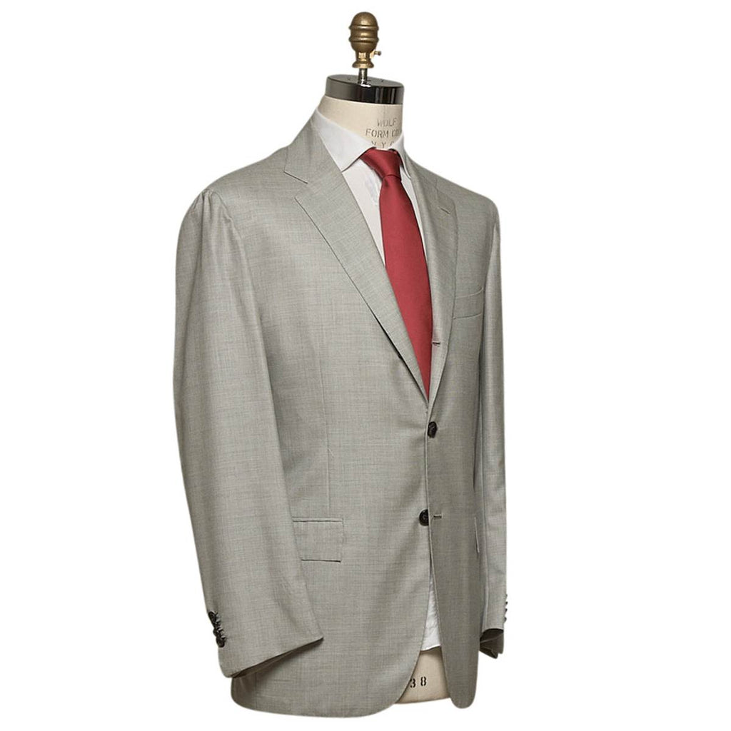 KITON Light Gray Cashmere Suit