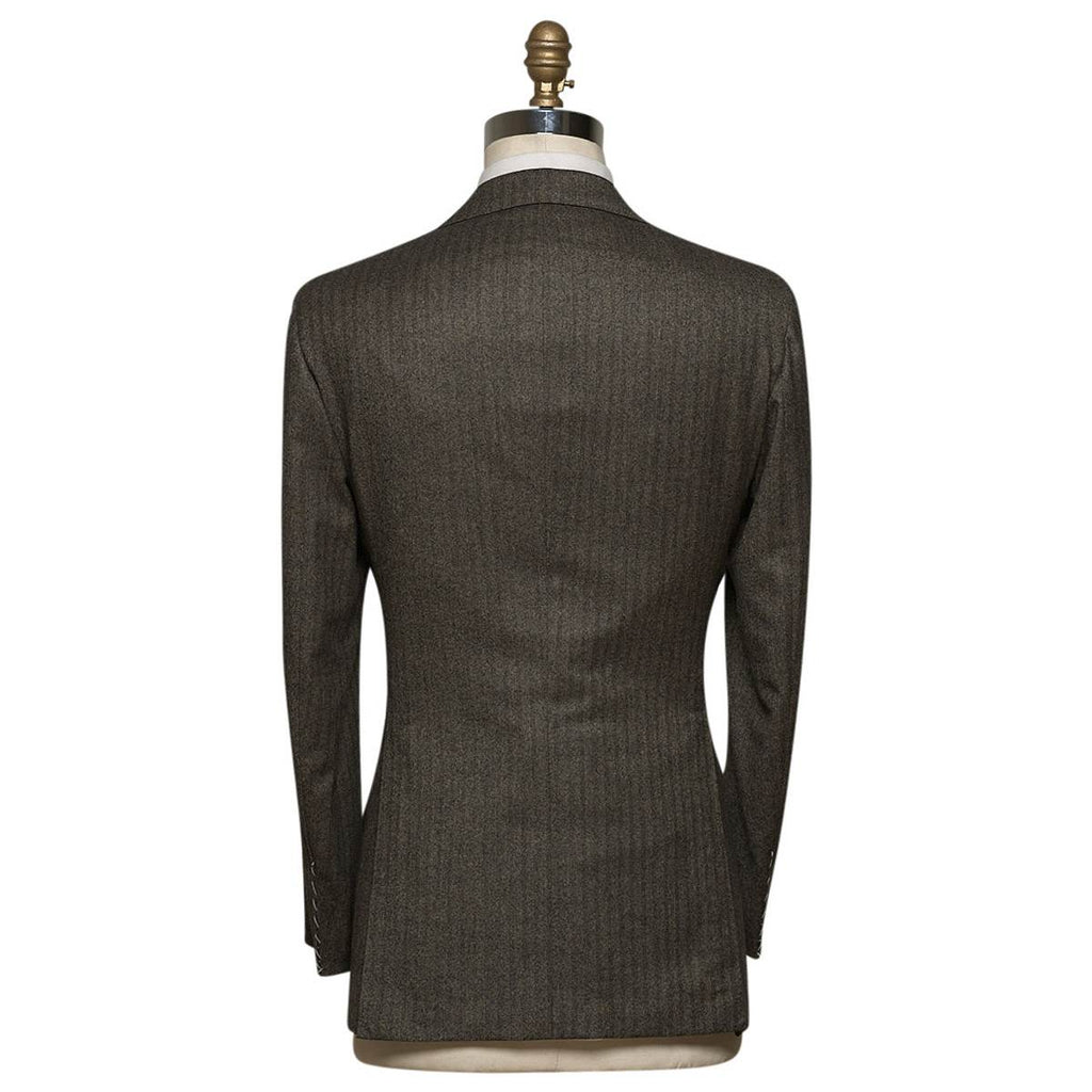 KITON Brown Wool Cashmere Ea Suit