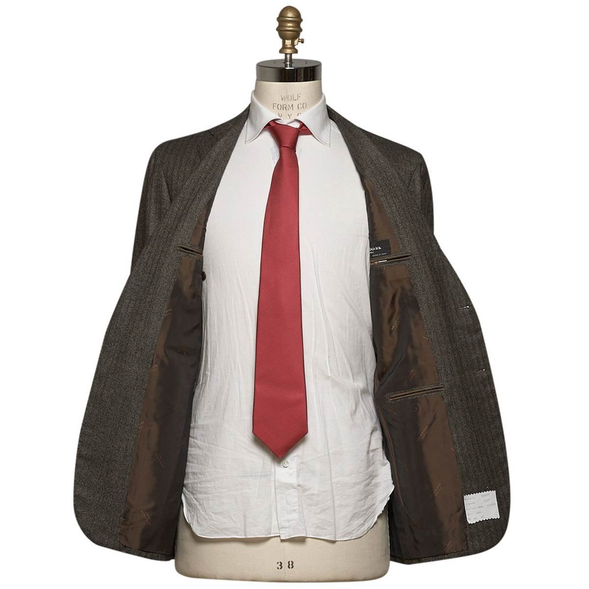 KITON Brown Wool Cashmere Ea Suit