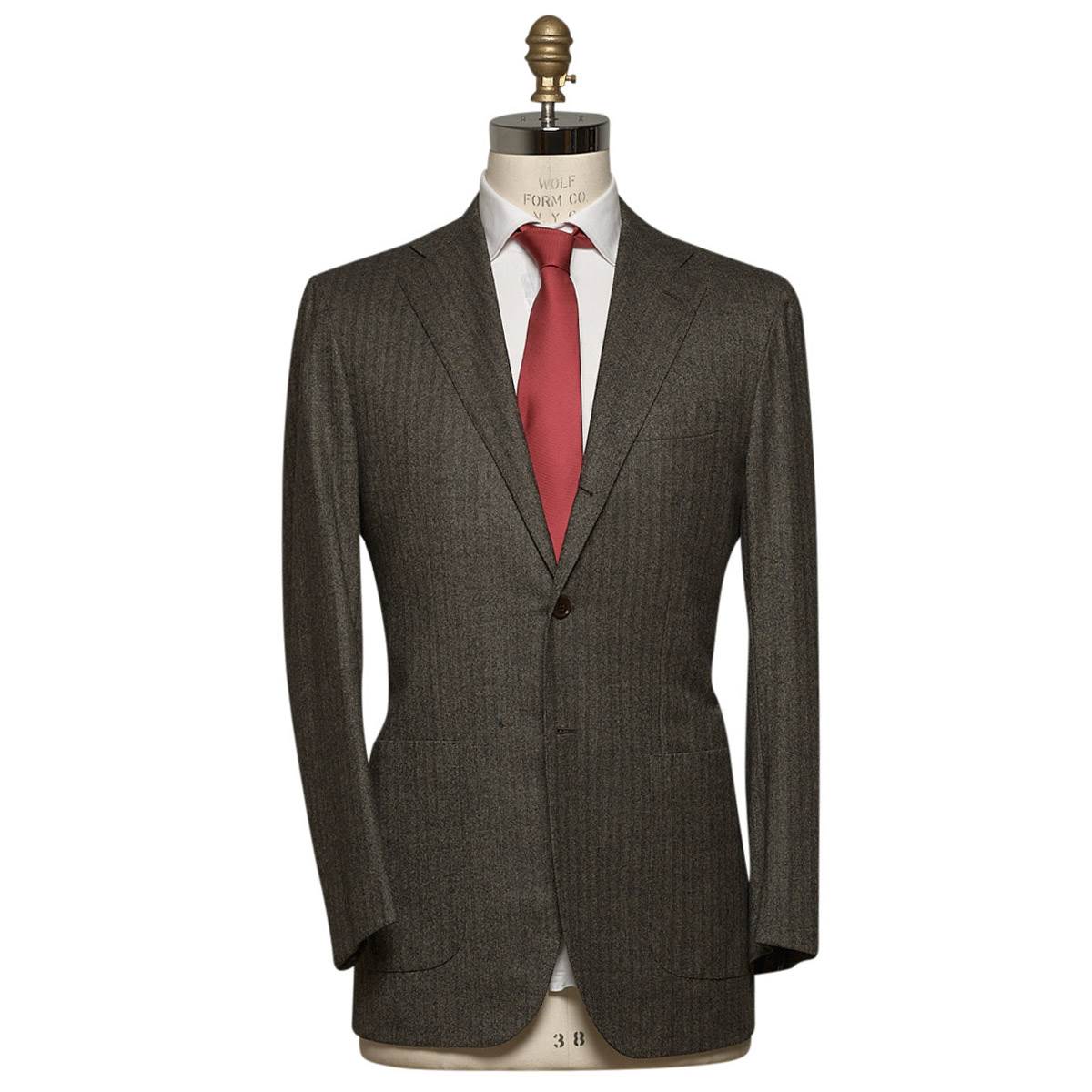 KITON Brown Wool Cashmere Ea Suit