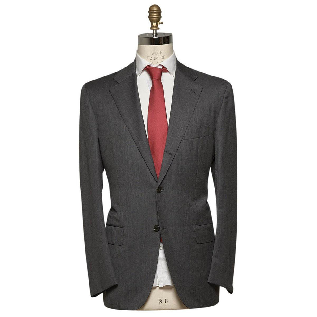 Kiton KITON Dark Gray Wool 14 Micron Suit Dark Gray 000