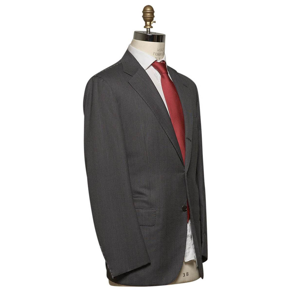 Kiton KITON Dark Gray Wool 14 Micron Suit Dark Gray 001