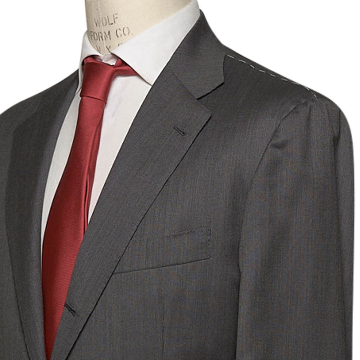 KITON Dark Gray Wool 14 Micron Suit
