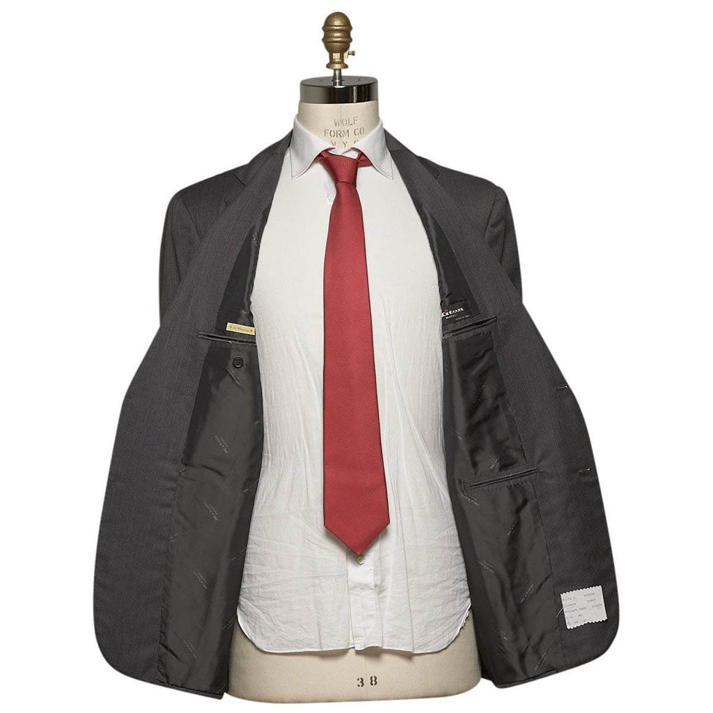 KITON Dark Gray Wool 14 Micron Suit