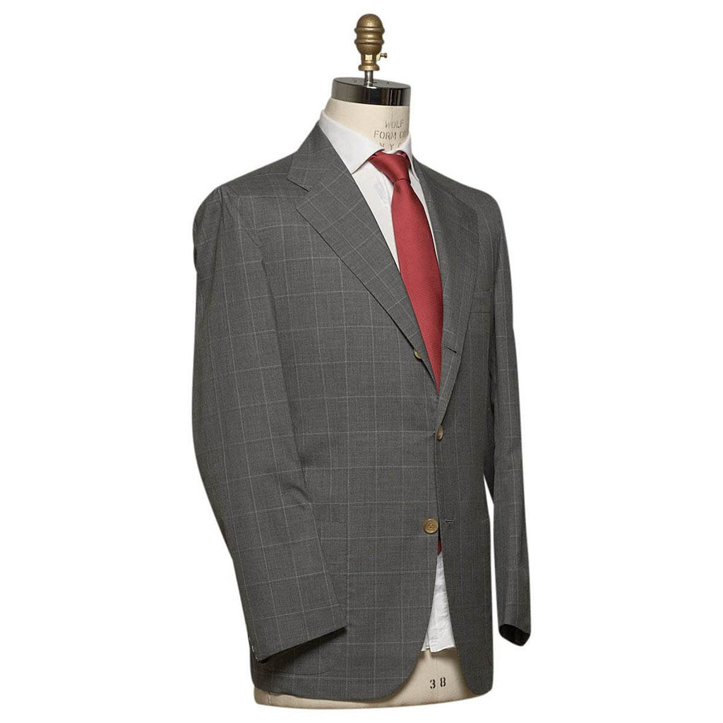 Kiton KITON Gray Cashmere Suit Gray 001
