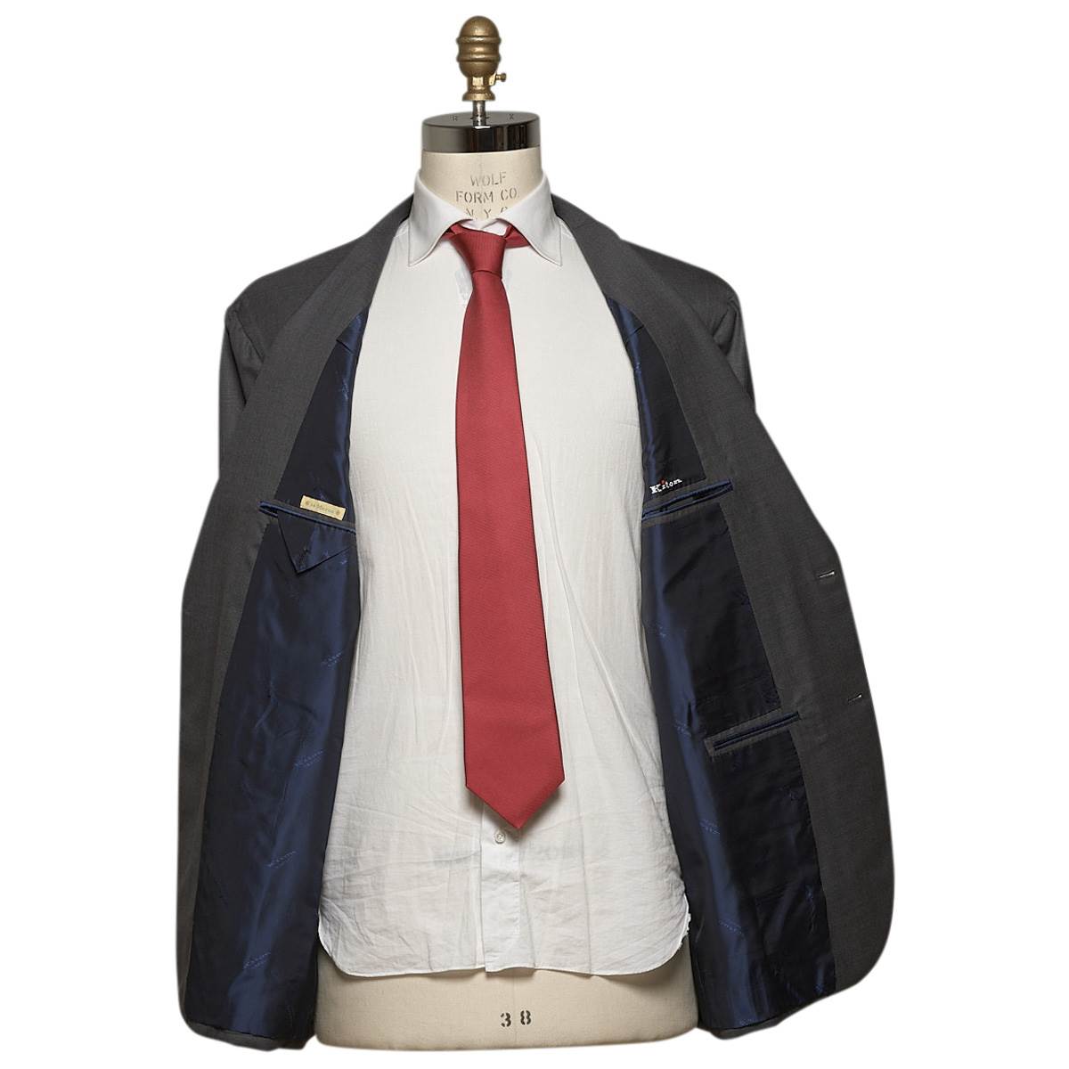 KITON Gray Wool 14 Micron Suit