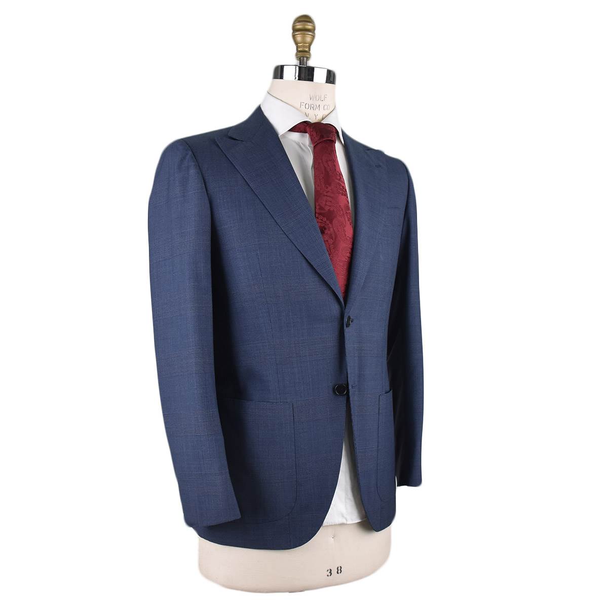 Kiton KITON Blue Wool Suit Blue 001