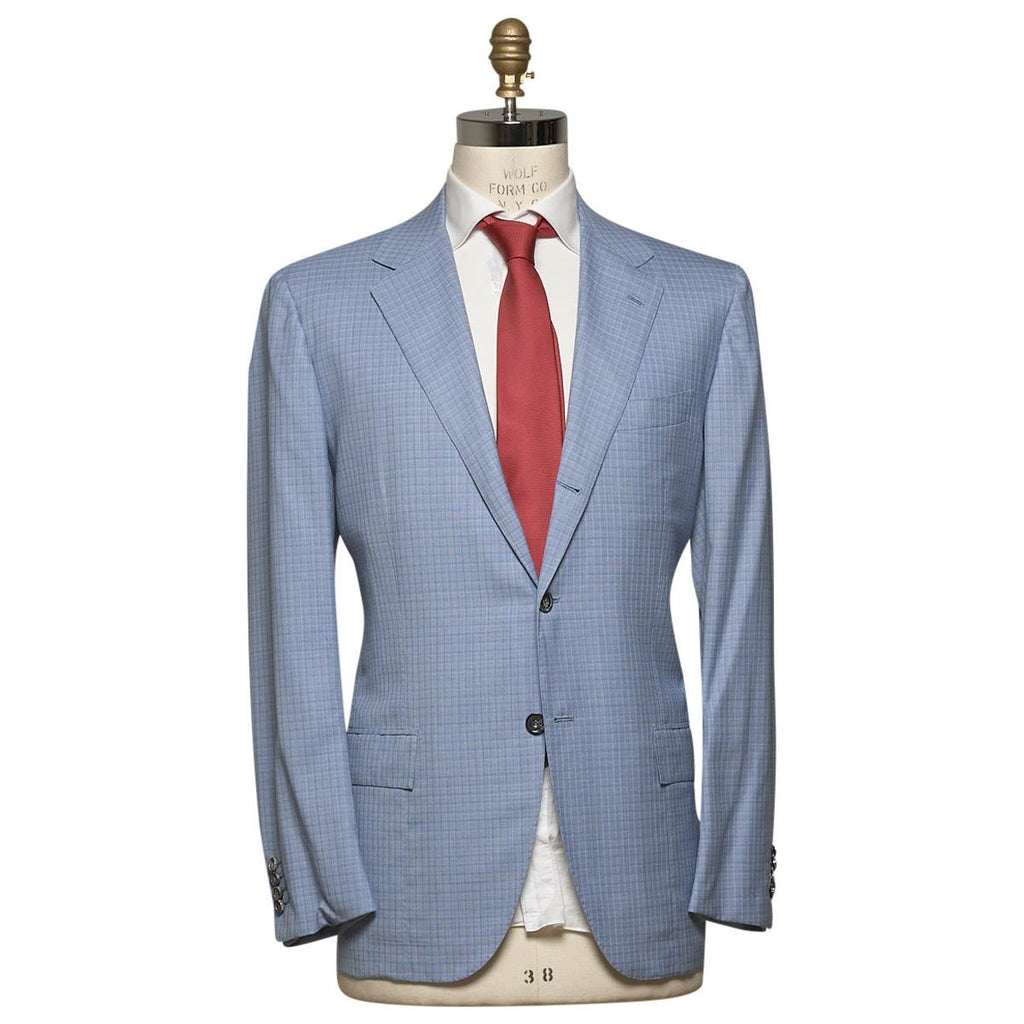 Kiton KITON Blue Wool 14 Micron Suit Blue 000