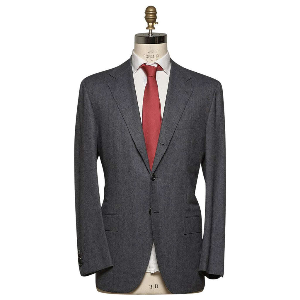 Kiton KITON Blue Gray Wool 14 Micron Stretch Suit Blue/Gray 000