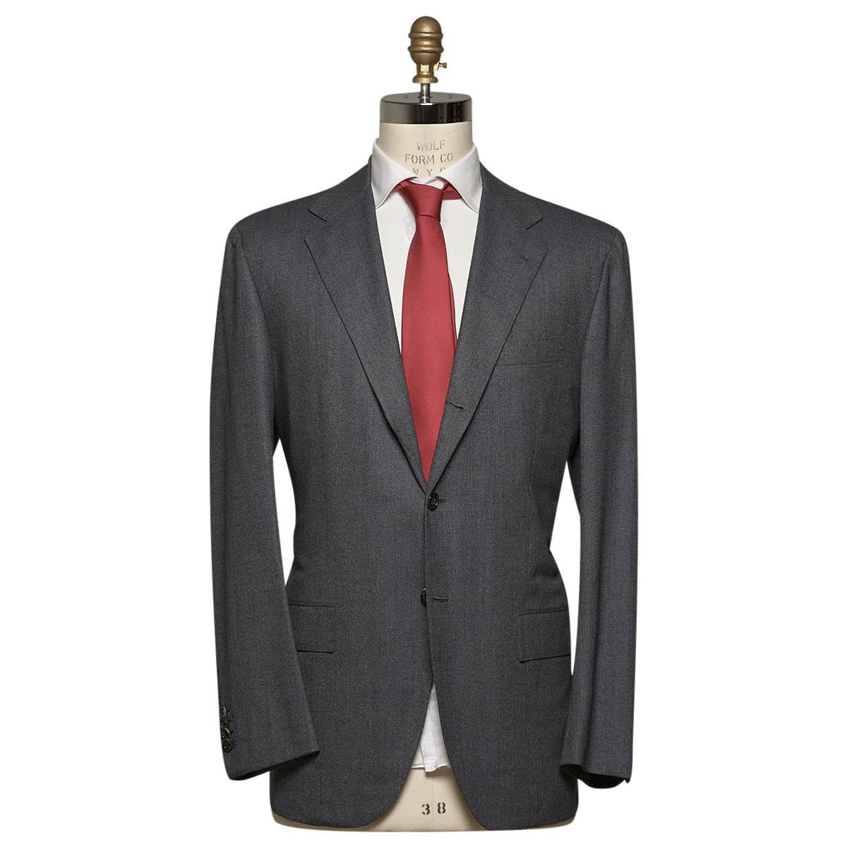Kiton KITON Blue Gray Wool 14 Micron Stretch Suit Blue/Gray 000