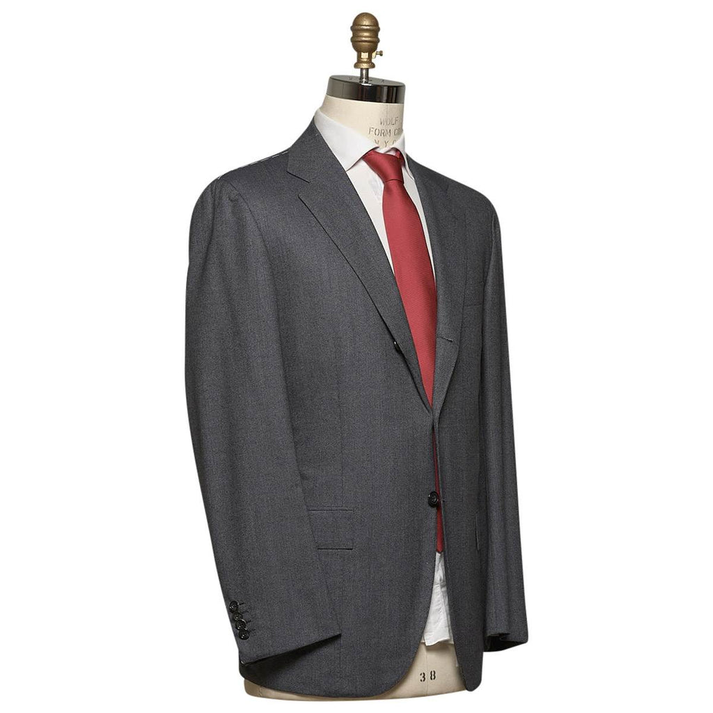Kiton KITON Blue Gray Wool 14 Micron Stretch Suit Blue/Gray 001