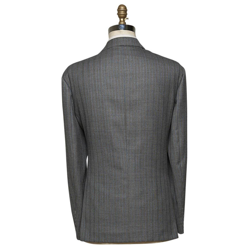 KITON Gray Blue Wool Suit