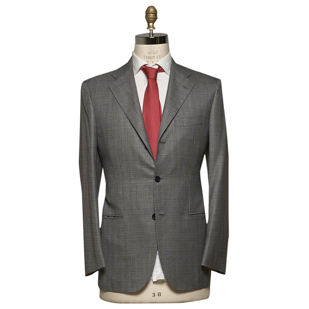 Kiton KITON Gray Cashmere Silk Suit Gray 000