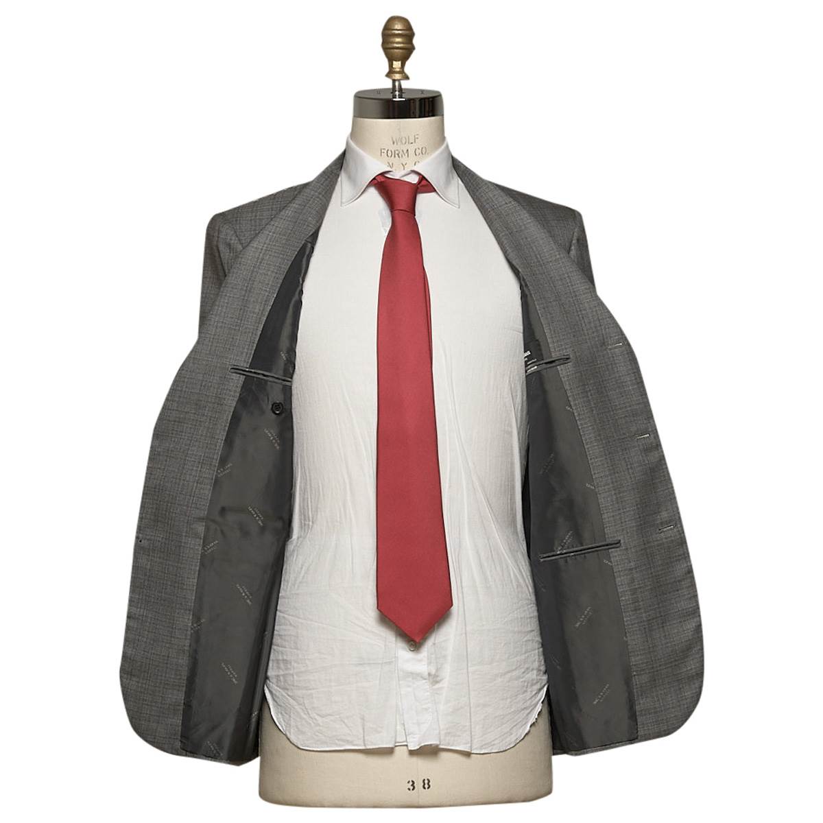 KITON Gray Cashmere Silk Suit