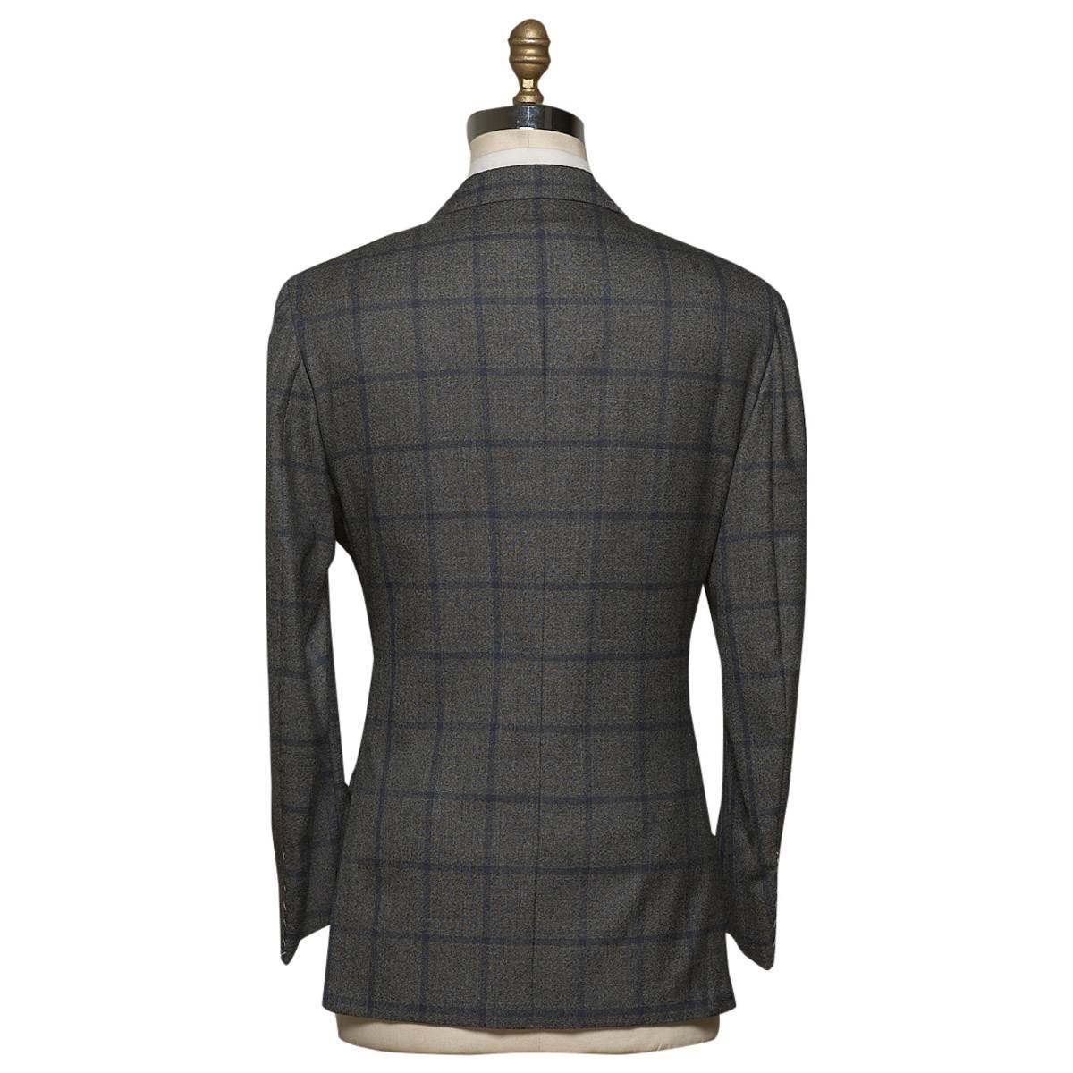 KITON Gray Blue Cashmere Suit