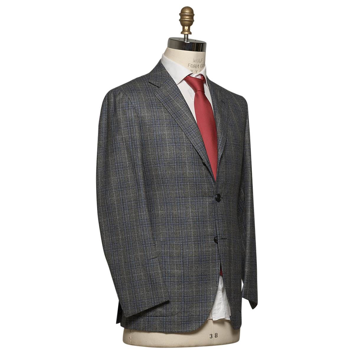 Kiton KITON Gray Blue Cashmere Suit Gray/Blue 001