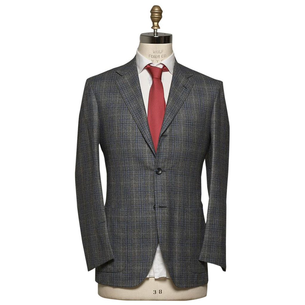 KITON Gray Blue Cashmere Suit