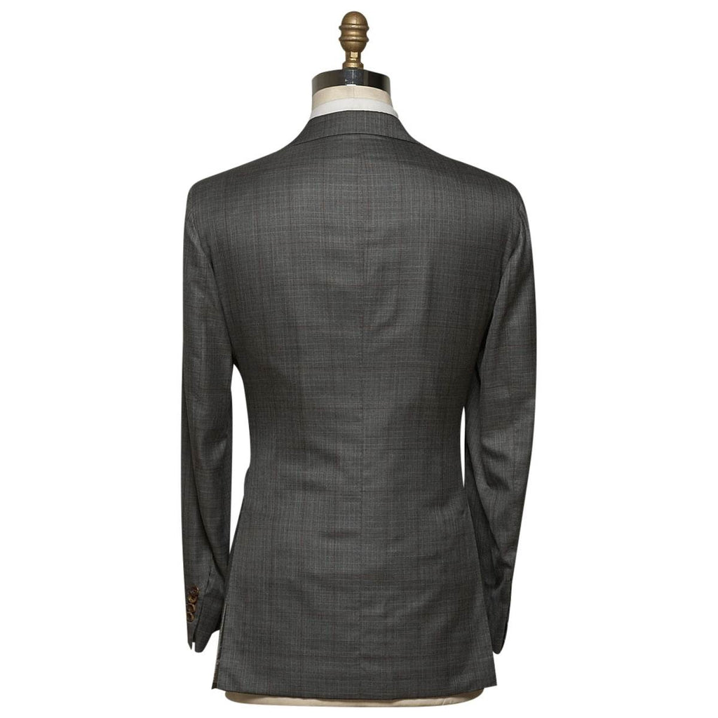 KITON Gray Cashmere Silk Suit