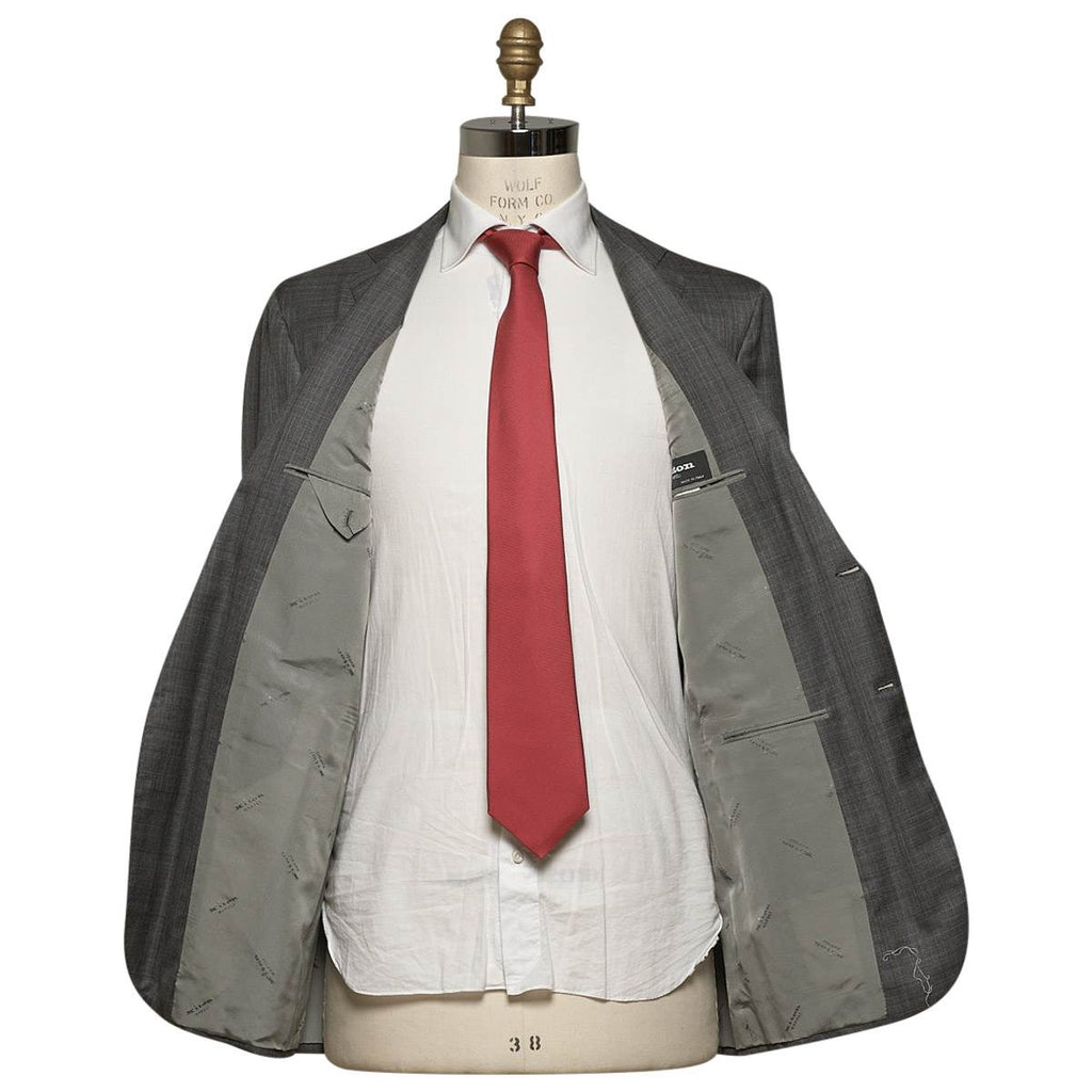 KITON Gray Cashmere Silk Suit