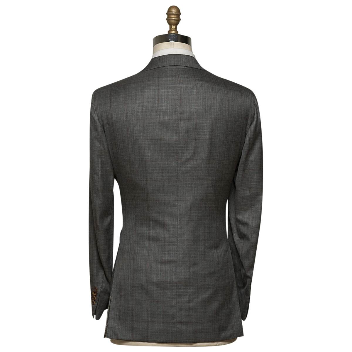 KITON Gray Cashmere Silk Suit
