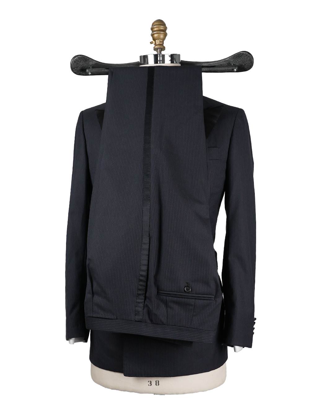 Kiton Blue Black Wool 14 Micron Suit