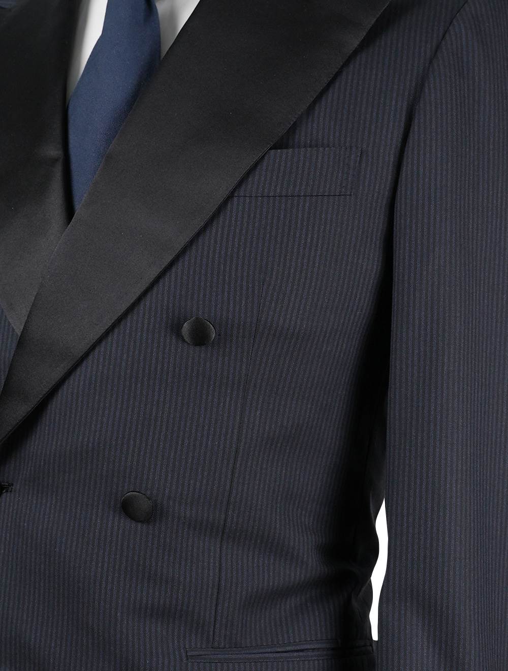 Kiton Blue Black Wool 14 Micron Suit
