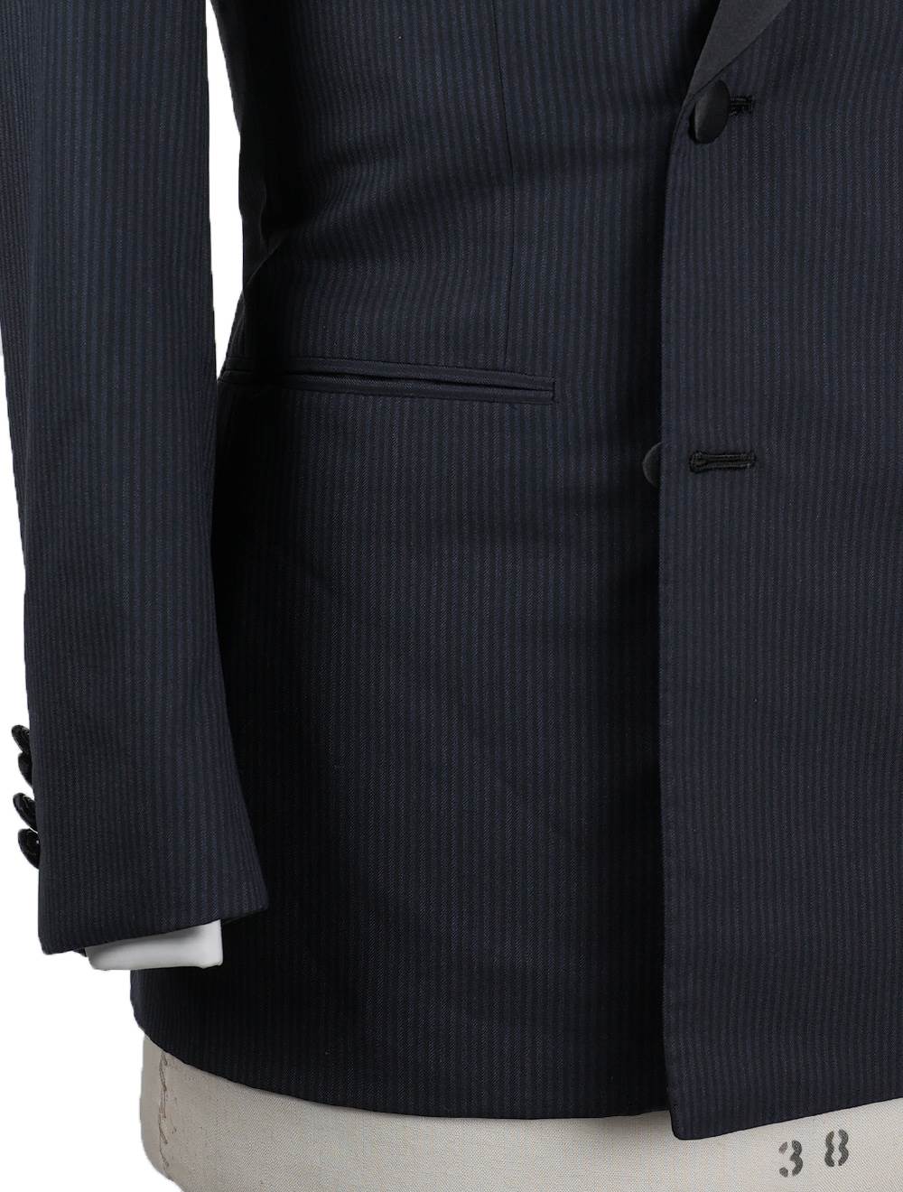 Kiton Blue Black Wool 14 Micron Suit