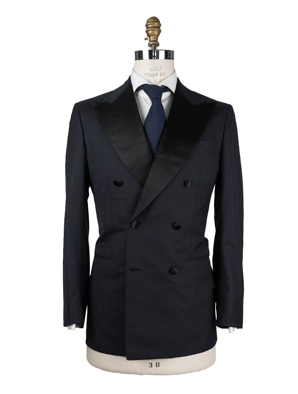 Kiton Kiton Blue Black Wool 14 Micron Suit Blue / Black 000