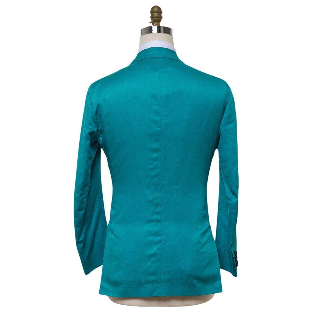 KITON Green Cotton Linen Blazer