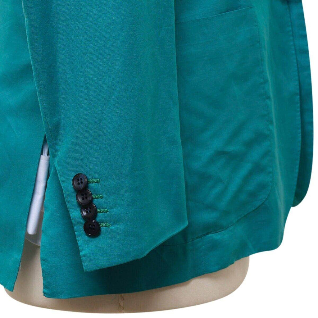 KITON Green Cotton Linen Blazer