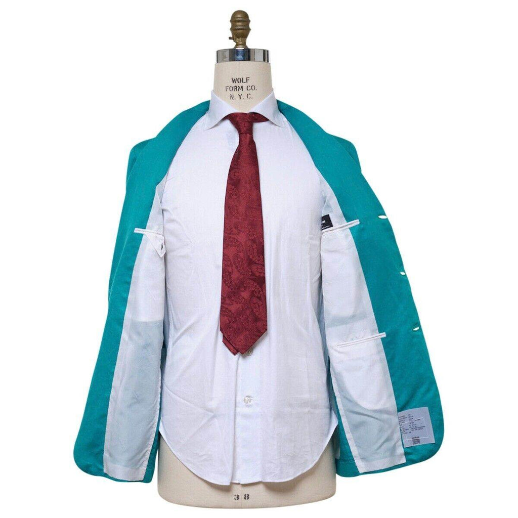 KITON Green Cotton Linen Blazer